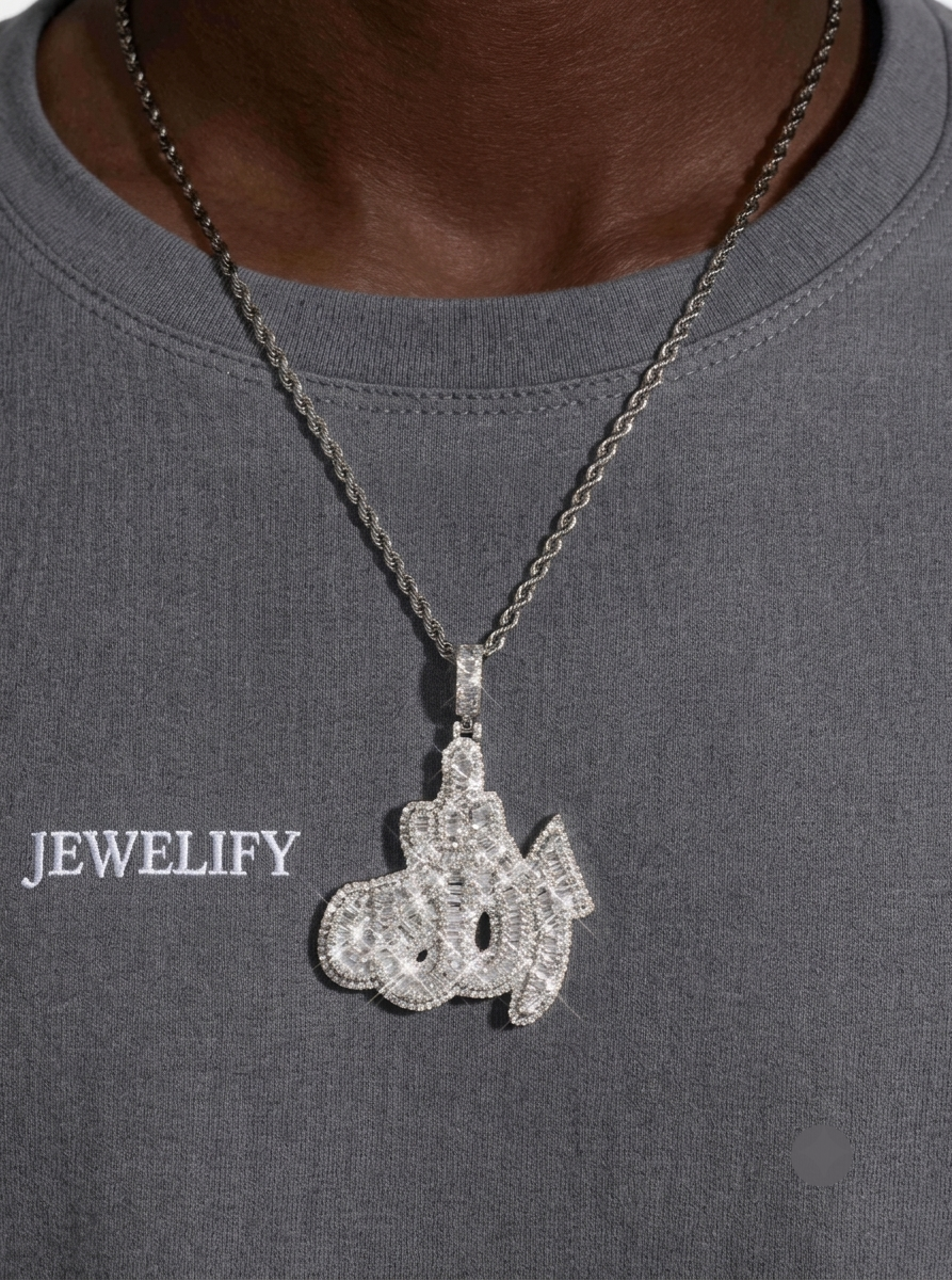 Iced Out Allah Pendant Diamond Tester Certified + Free Rope Chain