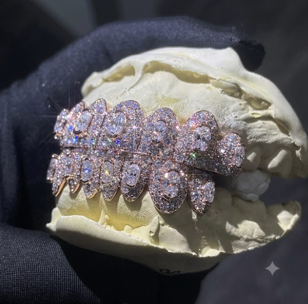 Iced Out Moon Rock Set One Size Fit All Grillz