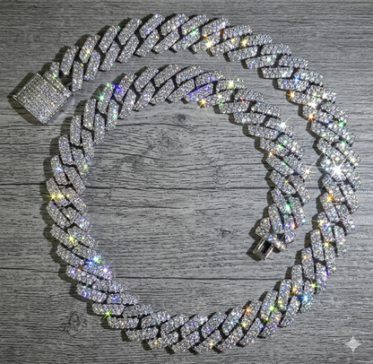 Flooded Iced Out Cuban Chain (12mm) – Diamond Tester Certified