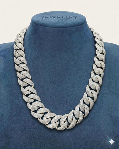 Iced Out 24MM Miami Cuban Link Diamond Tester Certified