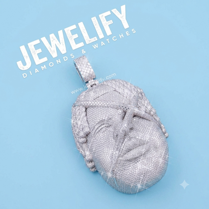 BIGXTHAPLUG CUSTOM VVS1 PENDANT 14K SOLID WHITE GOLD