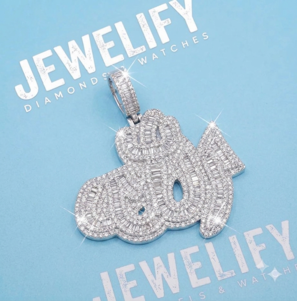 Iced Out Allah Pendant Diamond Tester Certified + Free Rope Chain