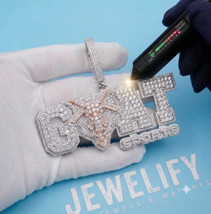 "GOAT SPORTS" TWO TONE WHITE GOLD DIAMOND PENDANT