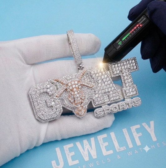 "GOAT SPORTS" TWO TONE WHITE GOLD DIAMOND PENDANT