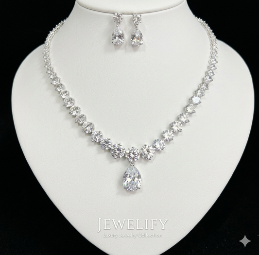 Teardrop V-Neck Ladies Necklace