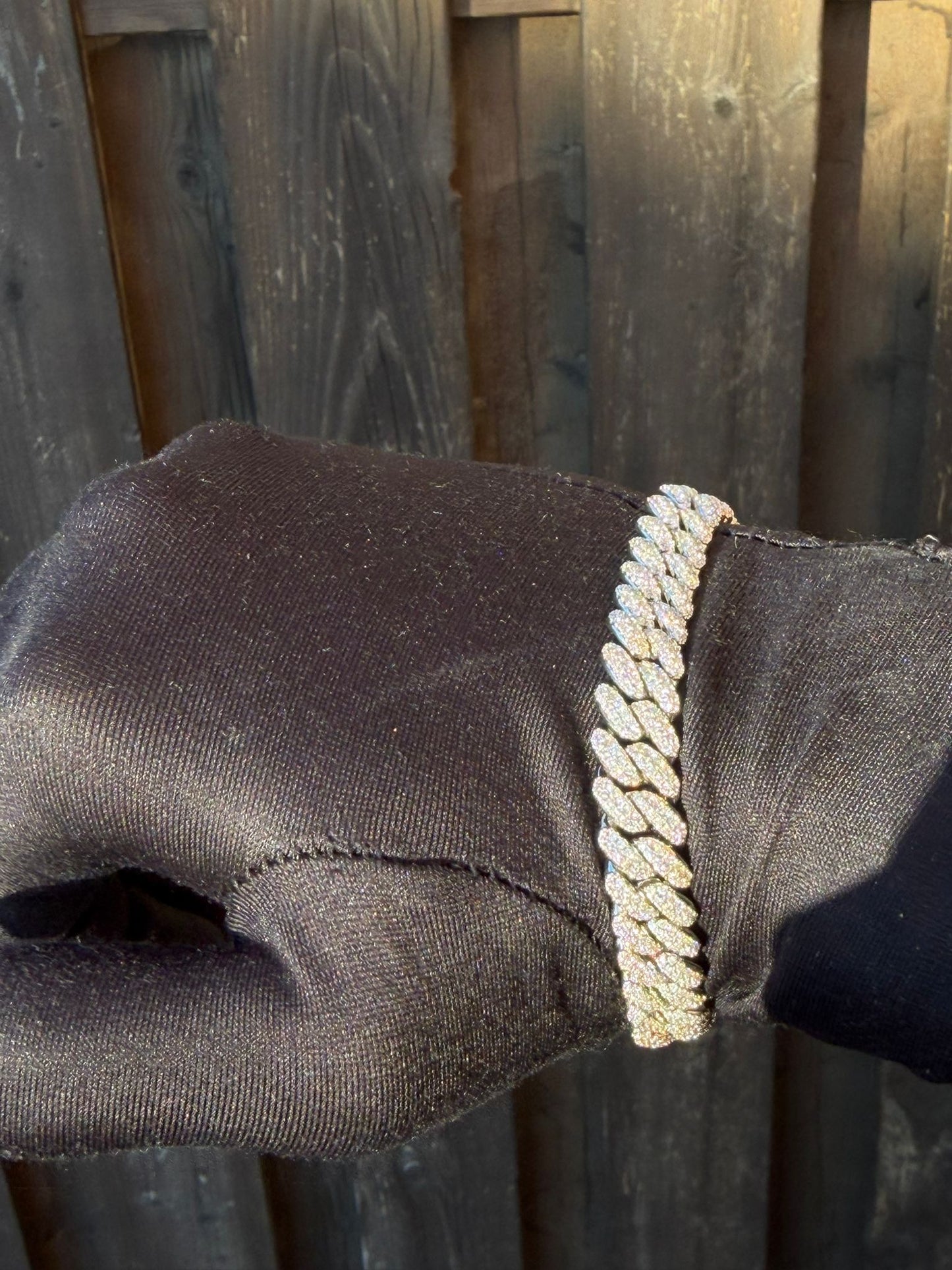 Iced Out 8MM Miami Cuban Link Box Clasp Bracelet