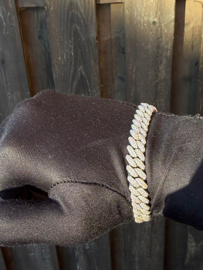 Iced Out 8MM Miami Cuban Link Box Clasp Bracelet