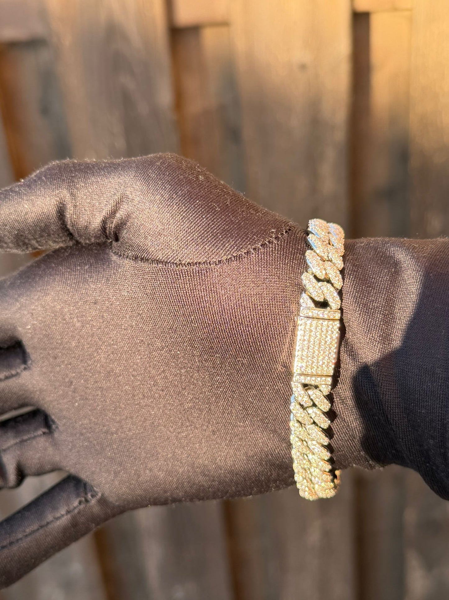 Iced Out 8MM Miami Cuban Link Box Clasp Bracelet