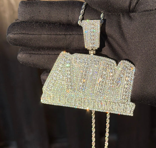 Iced Out ATM Pendant + Free Rope Chain